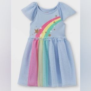 Kid's Blue Rainbow Tutu Dress